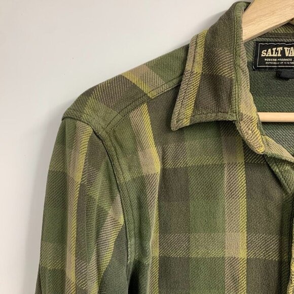 Salt Valley Men's Plaid Cotton Button Up Long Sleeve Work Shirt Size S - Picture 3 of 14